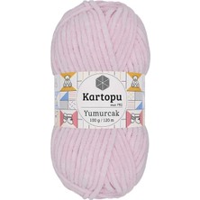 Yumurcak Kadife El Örgü Ipi Toz Pembe K1562