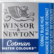 Winsor & Newton Cotman Sulu Boya Yarım Tablet Cobalt Blue Hue 179 Yüksek Pigment Yoğunluğu
