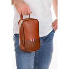 Newish Polo Erkek Deri Portföy Clutch Traş Kozmetik Bakım Ve Günlük El Çantası newpolo168 - Taba