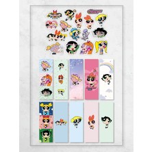 Paytak Moda Powerpuff Girls Kitap Ayraç ve Stickers Çıkartma Seti P0YTKSTKRYRC46