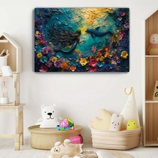 Arkeot Deniz Kızı Kanvas Duvar Tablosu - Bebek - Çocuk Odası Dekorasyonu - Hayal Gücü ve Yaratıcılık