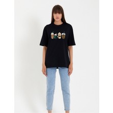 Hanclo Coffe Baskılı Oversize Tshırt