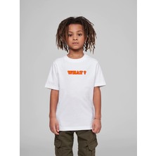 Hanclo Çocuk Oversize What Pamuklu Bisiklet Yaka Tişört