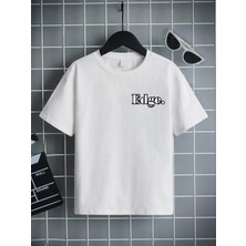 Hanclo Rahat Kalıp Pamuklu Baskılı Beyaz Çocuk T-Shirt