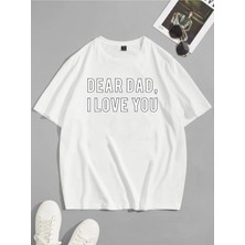 Hanclo Dear Dad Baskılı Oversize Tshırt