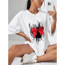 Hanclo Fiyonk Baskılı Oversize Tshırt
