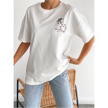 Hanclo Unıt Me Puzzle Baskılı Oversize Tshirt