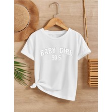 Hanclo Rahat Kalıp Pamuklu Baskılı Beyaz Çocuk T-Shirt