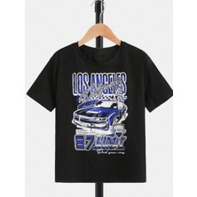 Hanclo Rahat Kalıp Pamuklu Araba Baskılı Çocuk T-Shirt