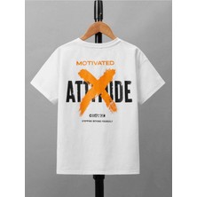 Hanclo Rahat Kalıp Pamuklu Motıvated Baskılı Çocuk T-Shirt