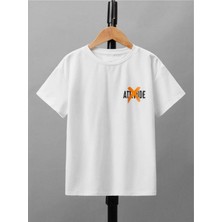 Hanclo Rahat Kalıp Pamuklu Motıvated Baskılı Çocuk T-Shirt