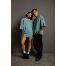 Hanclo Oversize Düz Pamuklu T-Shirt