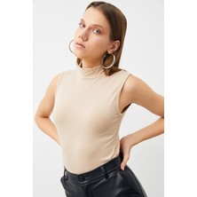 BiPantolon Kadın Krem Kolsuz Body