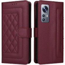 Bdt Shop Xiaomi 12 Için Flip CASE/12X Darbeye Cüzdan Deri Kılıf Basit Flip (Yurt Dışından)