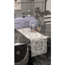 Neu Bella Home Neubella Home Amerikan Servis Tasarım Supla Ve Runner Seti 6 Kişilik Girdap Set Masa Ve Sunum Takımı Çeyizlik Krem