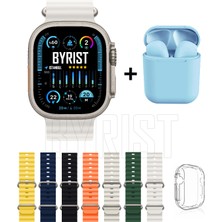 Byrist T800 Ultra 2 2.19" Tft Ekran 49MM 7 Kordon + Kasa Koruyucu ve BYRPODS12 Bluetooth Kulaklık Ikili Set