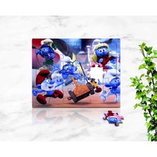 Çocuklar Için Ahşap Eğitici Öğretici Renkli puzzle Yapboz 4'lü Set 30 Parça