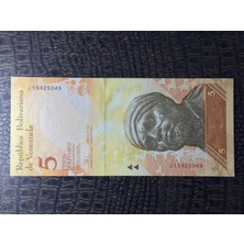 Numsimatik Venezuela 5 Bolivares 19.12.2009 P# 89C; Ncv# BBCV5BSF-AB   (10/10)- Çil ( Unc)