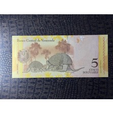 Numsimatik Venezuela 5 Bolivares 19.12.2009 P# 89C; Ncv# BBCV5BSF-AB   (10/10)- Çil ( Unc)