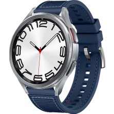 Sneezy Samsung Galaxy Watch 4 40-42-44-46MM Uyumlu 20MM Dikiş Desenli Dokuma Silikon Kordon