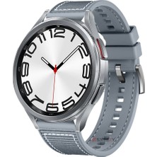 Sneezy Samsung Galaxy Watch 5 Pro R-920 Ile Uyumlu 20MM Dikiş Desenli Dokuma Silikon Kordon