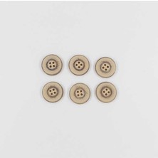 Pukka Manto Düğmesi(6 AD.)-23MM-BEJ-NO:2