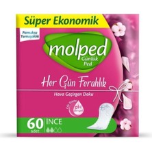Molped Her Gün Ferahlık Günlük Ped Parfümsüz 60 Adet X 4 Paket 240 Adet