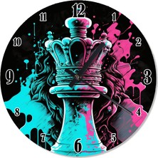Tablomega Satranç Şah Analog Duvar Saati