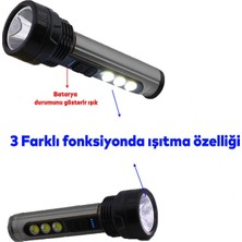 Nzb El Feneri Şarjlı LED Işıldak Kamp Lambası 1500 Mah Gece Aydınlatma 3 W Beyaz Işık