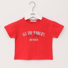 Wanex Kız Çocuk Kısa Kol Tshirt - 32471199 - Nar Çiçeği