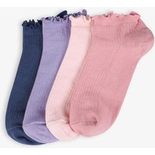 SockZoid Fırfırlı Kadın Yazlık Çorap 4'lü