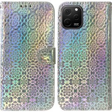 SZY Mall Huawei Nova Y61 Cüzdan Kılıf Kart Yuvası Glitter Renkli Premium (Yurt Dışından)