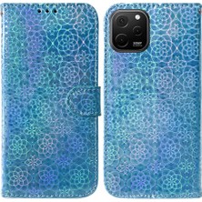 SZY Mall Huawei Nova Y61 Cüzdan Kılıf Kart Yuvası Glitter Renkli Premium (Yurt Dışından)