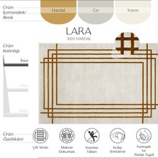 Cool Halı Lara 5003 Hardal Salon Halısı Kaymaz Taban Koridor Halısı Kesme Halı Yolluk Yatak Odası Halısı