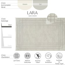 Cool Halı Lara 5003 Krem Halı Dokuma Salon Halısı Kesme Halı Yolluk Yatak Odası Halısı Kaymaz Koridor Halısı