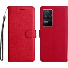 SZY Mall Xiaomi Redmi K40S Klasik Düz Renk Için Flip Case Yüksek Kalite Deri (Yurt Dışından)