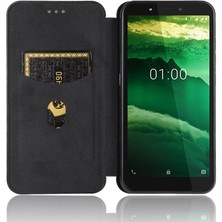 SZY Market Nokia C2 Deri Folio Flip Case Için Kılıf Tam Koruma Kartı Ekleme (Yurt Dışından)