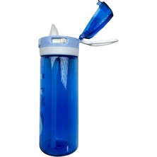 H2O Polikarbon Matara Pipetli 800 ml Mavi Renk