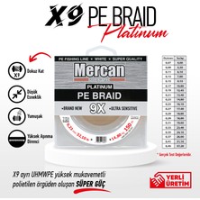 Mercan Pe Örgü Platinum X9 Beyaz Ip 150M Makara Misina