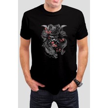 T-35 Dragon Baskılı Siyah Unisex Tişört C2