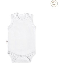 Tiny Lamb Beyaz Renk Bodysuit Kolsuz 5'li Set %100 Pamuk Beyaz Renk Kolsuz Bebek Atlet Seti