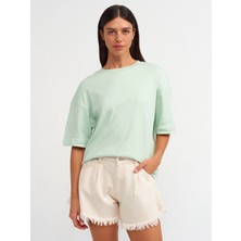 Dilvin 31067 Kısa Kollu Vatkalı T-Shirt-Çağla