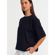 Dilvin 31067 Kısa Kollu Vatkalı T-Shirt-Siyah