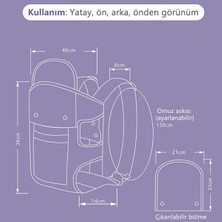 Mdsj Çok Fonksiyonlu Ön ve Arka Çift Kullanımlı Bebek Tutma Dördü Bir Arada Kayış (Yurt Dışından)