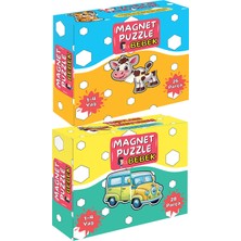 2'li Magnet Puzzle Seti (Hayvanları Tanıyorum-Taşıtları Tanıyorum)