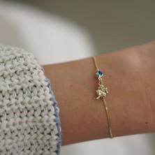 İzgi Kuyumculuk Minimal Yonca Bileklik