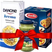 Barilla Gnocchetti (Deniz Kabuğu)+ Pesto+ Bitkisel Krema