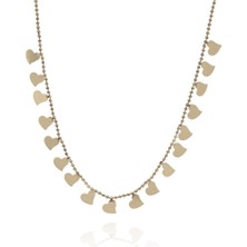 İzgi Kuyumculuk Kalp Sıralı Kolye