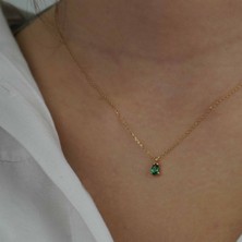 İzgi Kuyumculuk Yeşil Taşlı Kolye