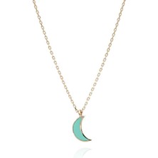 İzgi Kuyumculuk Mineli Hilal Kolye